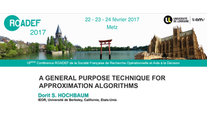 Dorit S. Hochbaum : A general purpose technique for approximation algorithms