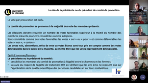 Réunion d'information des membres des comités de promotion dans le cadre du repyramidage 202