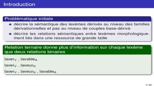 Représentation sémantique des familles dérivationnelles aumoyen de frames morphosémantiques
