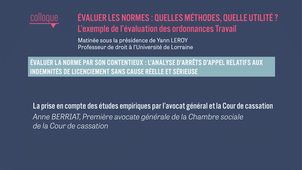 Evaluer les normes : quelles méthodes, quelle utilité ? L’exemple de l’évaluation des Ordonnances Travail
