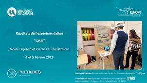 Résultats de l'expérimentation de la ressource : Plateforme GISFI - Noële ENJELVIN et Pierre FAURE-CATTELOIN