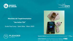 Résultats de l'expérimentation de la ressource : Jeu Inclus TSA - Stéphanie CLAUDEL