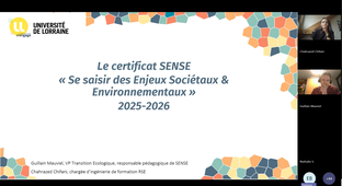 Webinaire SENSE - Rentrée 2025/2026