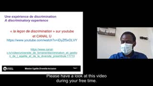 Sensibilisation aux valeurs d'égalité, diversité et inclusion / Equality, Diversity & Inclusion Awareness