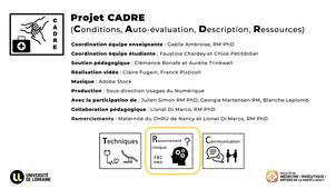 Feedback CADRE : raisonnement clinique