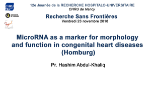 MicroRNA as a marker for morphology and function in congenital heart diseases