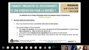 Comment organiser ses enseignements et son hybridation pour la rentrée ?