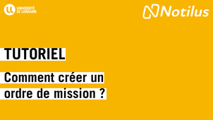 Tutoriel : Comment créer un ordre de mission ?