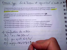Exercice type 6 - Loi Poisson et approximation d'une loi binomiale