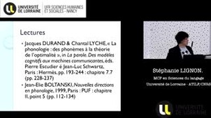 Morphophonologie - Séance 2 - UE 803 SDL - Chapitre2