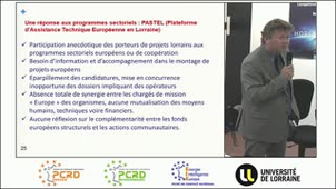 Présentation Réseau Pastel et Projet EuroSynergies