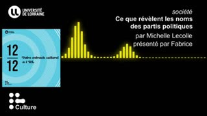 12:12 : Ce que révèlent les noms des partis politiques par Michelle Lecolle