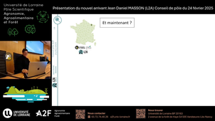 Conseil de pôle A2F, flash talk, Présentation nouvel arrivant Jean Daniel MASSON (L2A)