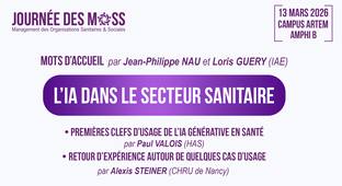 Journée des MOSS – L’IA dans le secteur sanitaire