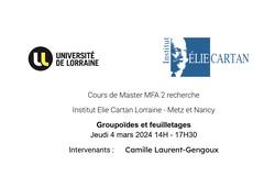 Groupoïdes et feuilletages- 04-03-2024 14H