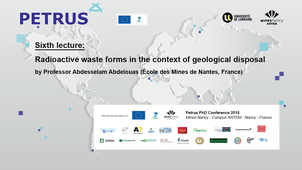 Radioactive waste forms in the context of geological disposal