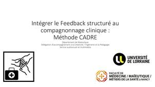 Présentation du feedback structuré CADRE