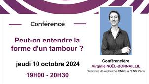 Peut-on entendre la forme d’un tambour ? - Virginie Nöel-Bonnaillie