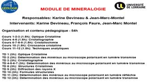 ENSG Semestre 5 - Cours de Minéralogie Introduction