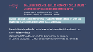 Evaluer les normes : quelles méthodes, quelle utilité ? L’exemple de l’évaluation des Ordonnances Travail