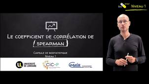Le coefficient de corrélation de Spearman