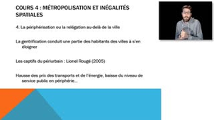 UE 105 - Villes et métropolisation - Cours 4 - Métropolisation et inégalités spatiales - Partie 5