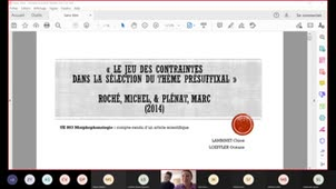 Séance 8 synchrone - Morphophonologie, Master 1 SDL