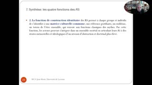 Sociologie des représentations: Séance 3.1. (une heure) (Prof. J.-M. Seca)