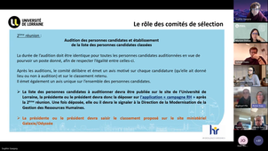 Réunion d'information sur la mise en place et travaux des comités de sélection - recrutements EC- 2025
