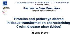 Proteins and pathways altered in tissue transformation characterising Crohn disease ulcer