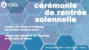 Introduction à la remise des diplômes de doctorat et des prix de thèse