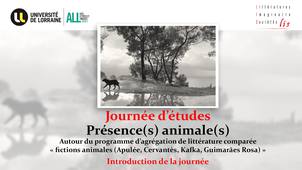 Journée d'études - Présence(s) animale(s) - introduction de la journée - Clotilde Thouret
