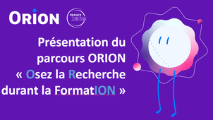 Présentation parcours ORION 2026-2027