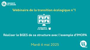 Webinaire TE n°1 - Réaliser le BGES de sa structure avec l'exemple d'IMOPA