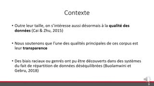 Représentation du genre dans des données open source de parole