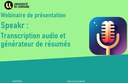 Speakr - Salle ouverte du 06/07/2026