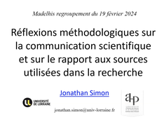 Jonathan Simon sur la communication scientifique & nanotechnologies, 19 fév 2024