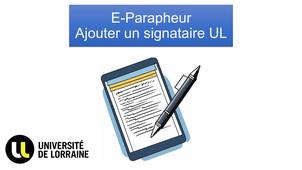 E-Parapheur : ajouter un signataire UL