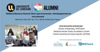 [Webconférence Alumni] Start-ups innovantes : développement et recrutement