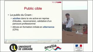 ANSTIA 2013: Les formations ouvertes et à distance au CNAM