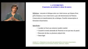 Archives orales : L'entretien