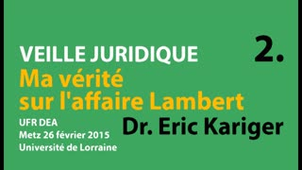 Conférence du Docteur Eric Kariger