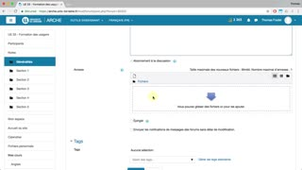 Tutoriel ARCHE : communiquer avec les étudiants