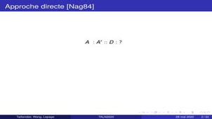 Réseaux de neurones pour la résolution d'analogies entre phrases en traduction automatique par l'exemple