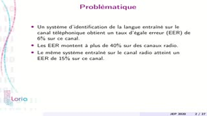 Adaptation de domaine non supervisée pour la reconnaissance de la langue par régularisation d'un réseau de neurones