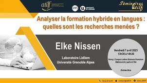 [Séminaire ATILF] Elke Nissen : Analyser la formation hybride en langues  quelles sont les recherches menées