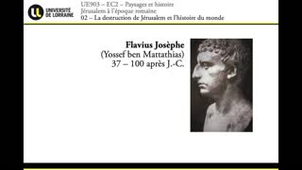 La destruction de Jérusalem et l'histoire du monde selon Flavius Josèphe