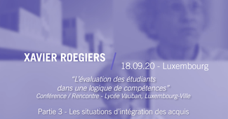 Pr. Xavier Roegiers - Les situations d'intégration des acquis