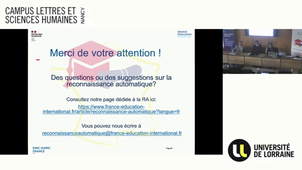Conférence Débat : La Reconnaissance Automatique de Diplômes Européens