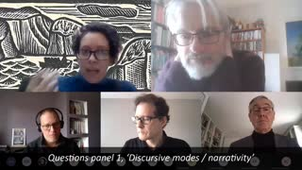 Questions panel 1, 'Discursive modes / narrativity'
